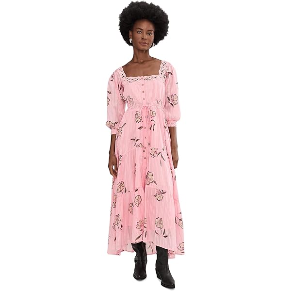 Free People Carmen TIE Back Maxi Dress (Purple Combo) (XS) at Amazon  Women's Clothing store