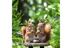 Squirrels Sharing Nuts Acrylic Garden Stake, Indoor and Outdoor Garden Acrylic Decoration, Idea Gift for Flower Potted Orname