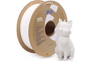 JUSTMAKER PLA Pro (PLA+) 3D Printer Filament, Upgrade Cardboard Spool, Print with Most 3D Printers, Dimensional Accuracy +/-0.03mm, 1.75mm, 1kg, Bright White