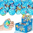 24 Pack - Globe Mini Soft Foam Earth Squeeze Balls, 2.5" Squeezable World Toy Stress Relief Bulk Educational Novelties for Kids, School, Classroom, Party Favors, Rewards