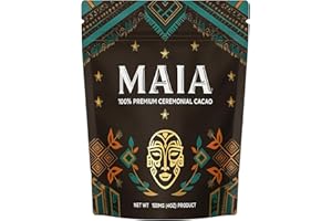 FITACTIC Maia Ceremonial Cacao, with Flavanol, Theobromine, Magnesium and Natural Flavonoids Blend, 100% Organic Cocoa Powder, Improves Mental Clarity and Focus, Unsweetened Cacao Powder for Natural Energy & Mood Support