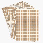 Starboling Color Coding Labels,3000 PCS 1/2" x 3/4" Kraft Paper Rectangular Label,for Garage Sale,Price Tags,File Folder Tabs(Dark)
