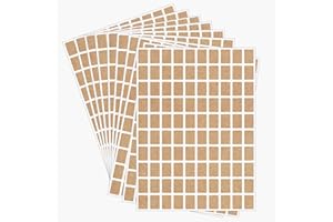 Starboling Color Coding Labels,3000 PCS 1/2" x 3/4" Kraft Paper Rectangular Label,for Garage Sale,Price Tags,File Folder Tabs（Dark）
