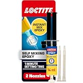 Loctite Epoxy Instant Mix 1 Minute, 0.47 fl oz, 1 Pack | Fast-Setting 1 Min 2-Part Epoxy Adhesive Syringe Bonds Metal, Wood, Ceramic, Glass, Tile, &amp; Rigid Plastics with High Strength