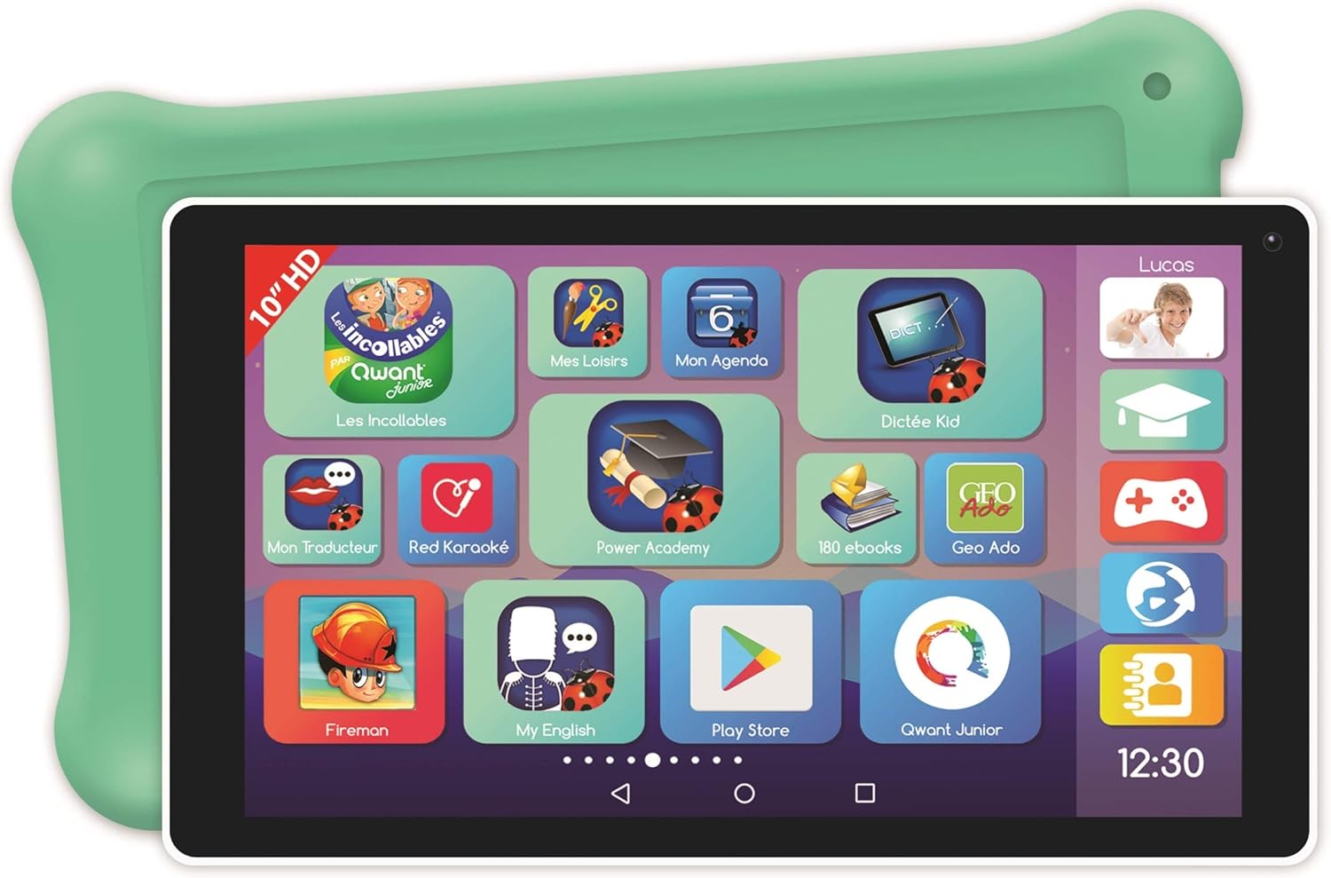 Lexitab Deluxe – Tablet-PC für Kinder, 10 Zoll (25,4 cm) mit Lern-Apps, Spiele und Steuerung der ...