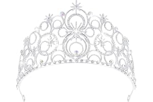 JITINX Crystal Crowns for Women, Crystal Bubble TiaraBride Royal Queen Headband Princess Headpieces for Women Bridal Wedding Prom Birthday Party Crowns