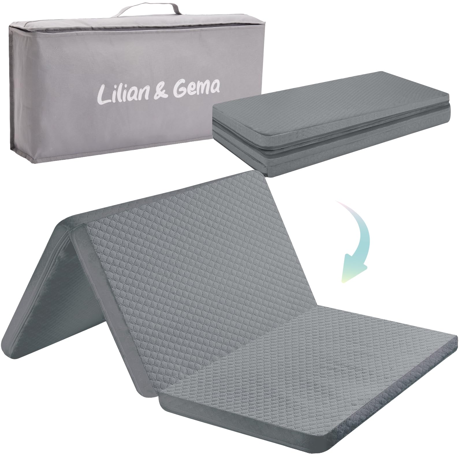 Photo 1 of Lilian&Gema Pack and Play Mattress 38"x26"x1.5", Pack N Play Mattresses Pad for Play Pen and Playard, Premium Foam Playpen Mattress Topper with Washable Cover & Traveling Bag for Baby Toddler