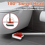 JEHONN 4-in-1 Bathroom Tile Tub Scrubber with 130 CM Extendable Handle view 4