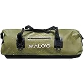 Malo’o Waterproof Dry Duffel, Heavy-Duty Roll Top Waterproof Gear Bag with Shoulder Strap & Molle Loops, Marine Duffel for Kayaking, Boating, Camping, Beach & Travel, Dark Green, 100L