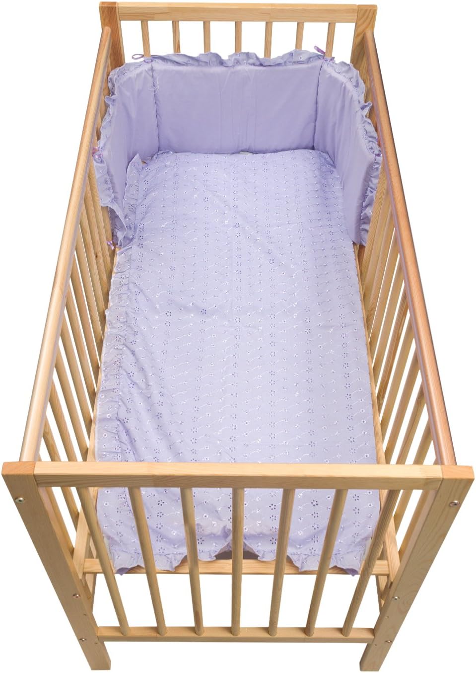 Junior Joy Embroidered Angle Swing Crib Set (Lilac)