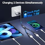 KiwiBird USB Splitter 2 Port Male to Dual Female USB 2.0 Extension Data Charging view 4