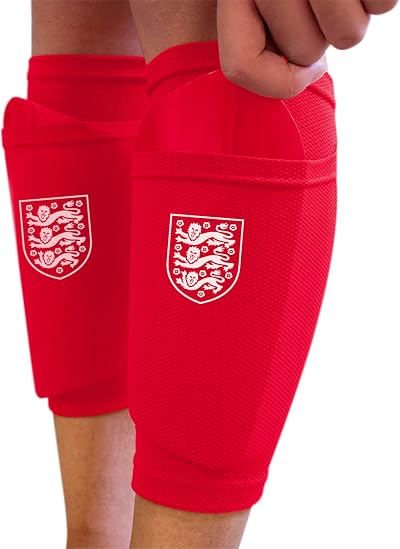 Hy-Pro England FA Official Shin Pad with Sock Sleeve Junior Size