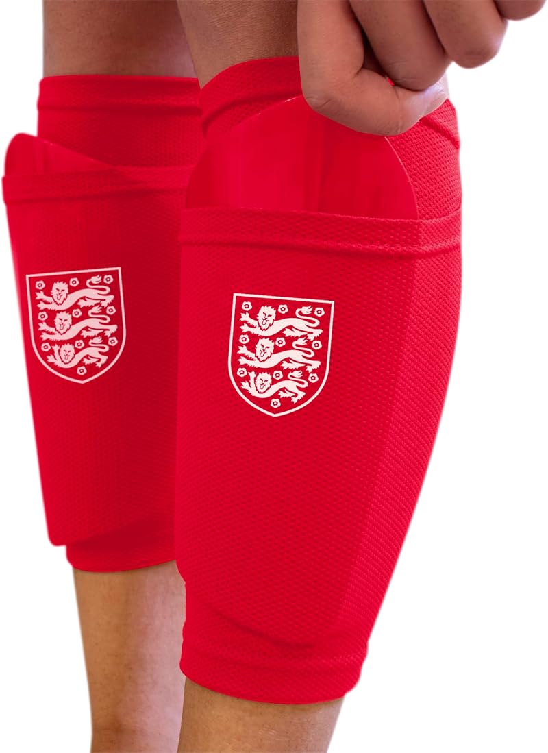 Hy-Pro England FA Shin Pad with Sock Sleeve Youth Official Licensed