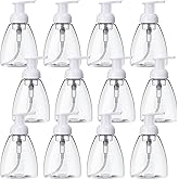 12 Pcs eBoot Foaming Soap Dispenser Foaming Pump Bottle Travel Hand Soap Pump Foam Dispenser Bottle Plastic Press Bottles Empty Refillable Plastic Container for Liquid Shampoo (8 oz)