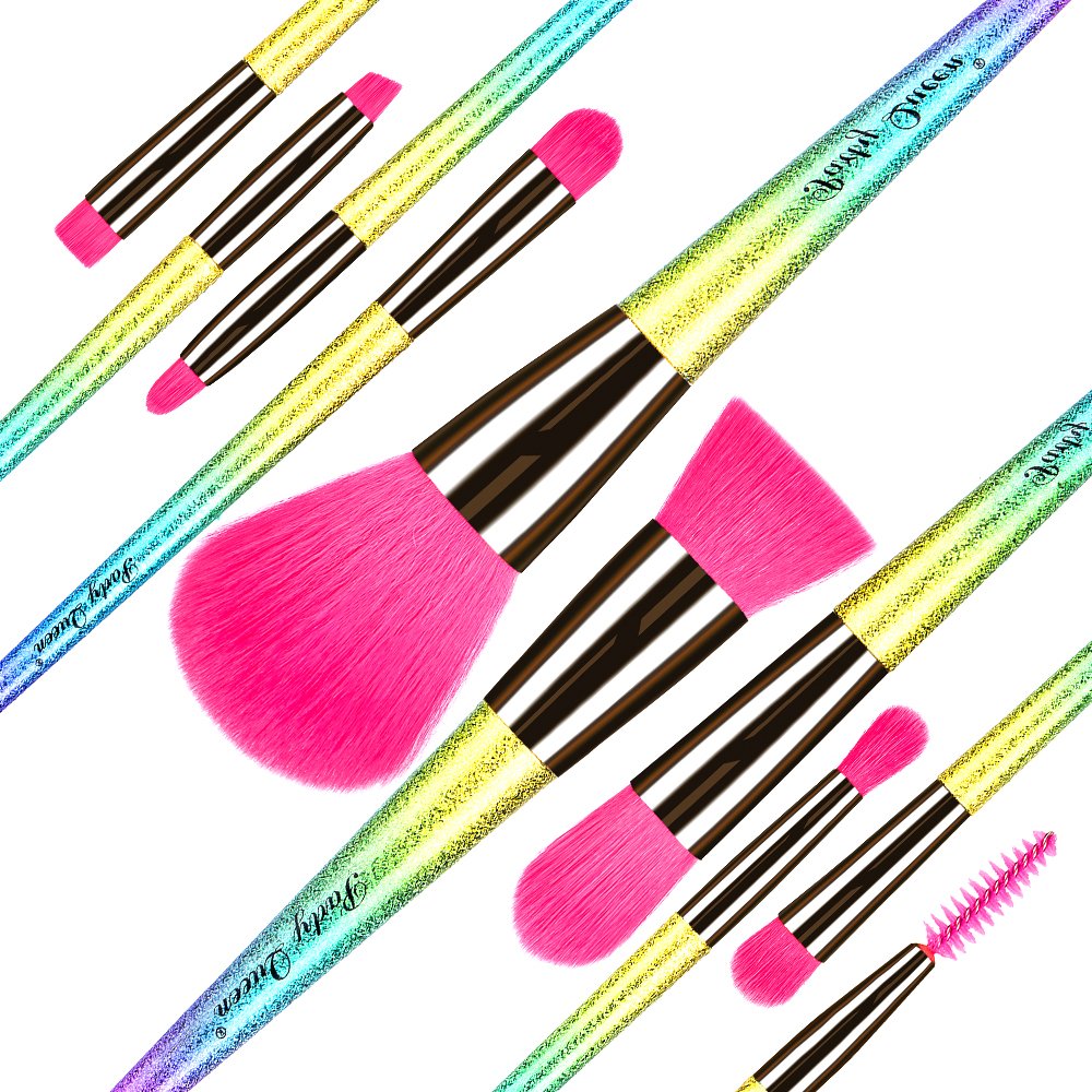 Party Queen Makeup Brushes 10 Pieces Make Up Set Foundation Powder Eyebrow Concealer Eyeshadow Cosmetic Brush Tool