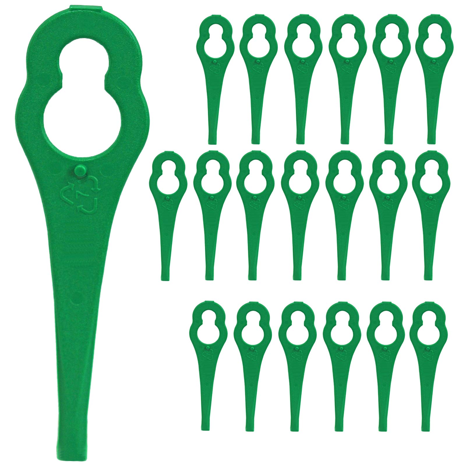 SPARES2GO Plastic Blades Compatible with Gtech ST01 ST02 ST20 Strimmer Trimmer (Pack of 20)