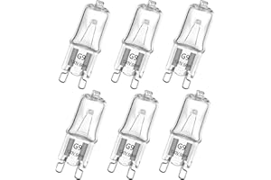 G9 Halogen Bulb 120V 60W T4 Type 2 Pin Base Light Bulb Replacement Dimmable Warm White (6 Pack)