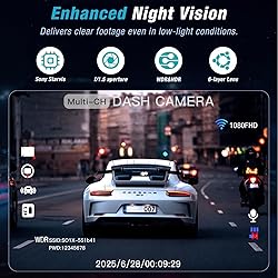 4 Channel 2.5K Dash Cam Front Rear Left