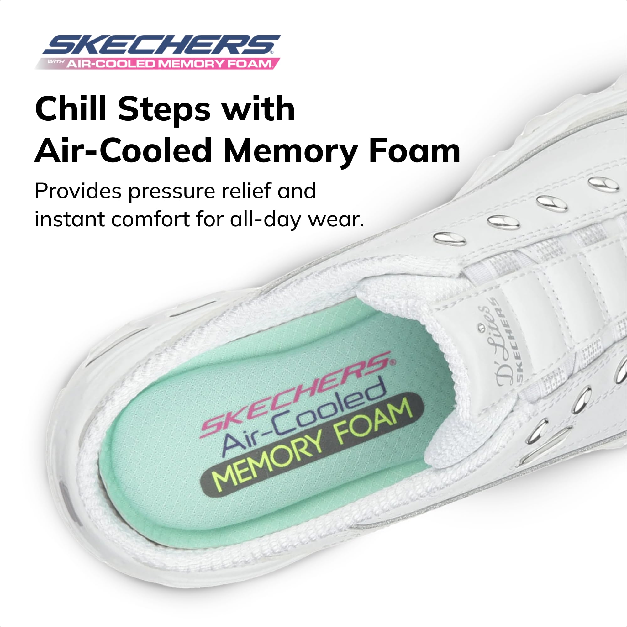 Skechers Sport Women's D'Lites Slip-On Mule Sneaker