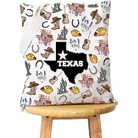 Texas Cowgirl Make-up Tasche – Baumwolle & Leinen, 23x18 Cm, Wasserdicht | Western Design, Perfekt Als Geschenk