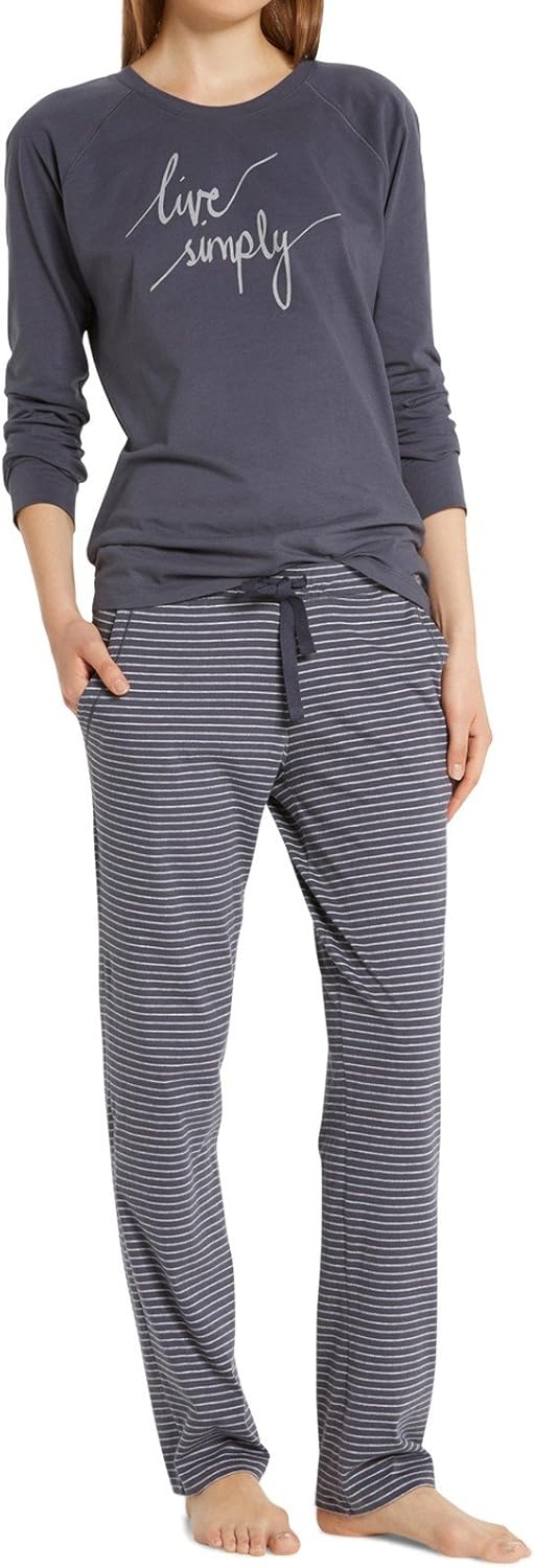 Marc O’Polo Body & Beach Damen Zweiteiliger Schlafanzug PYJAMA LS CREW