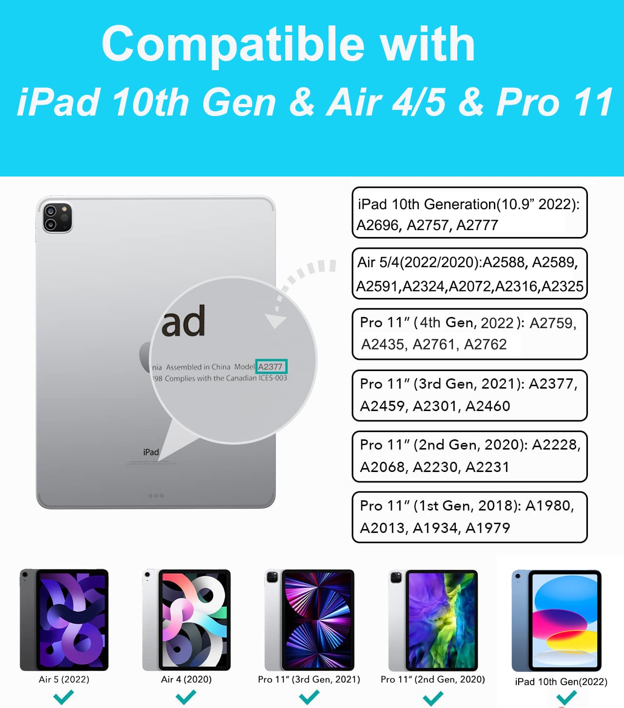 SUPLIK Kids Case for iPad 10th Generation & Air 11