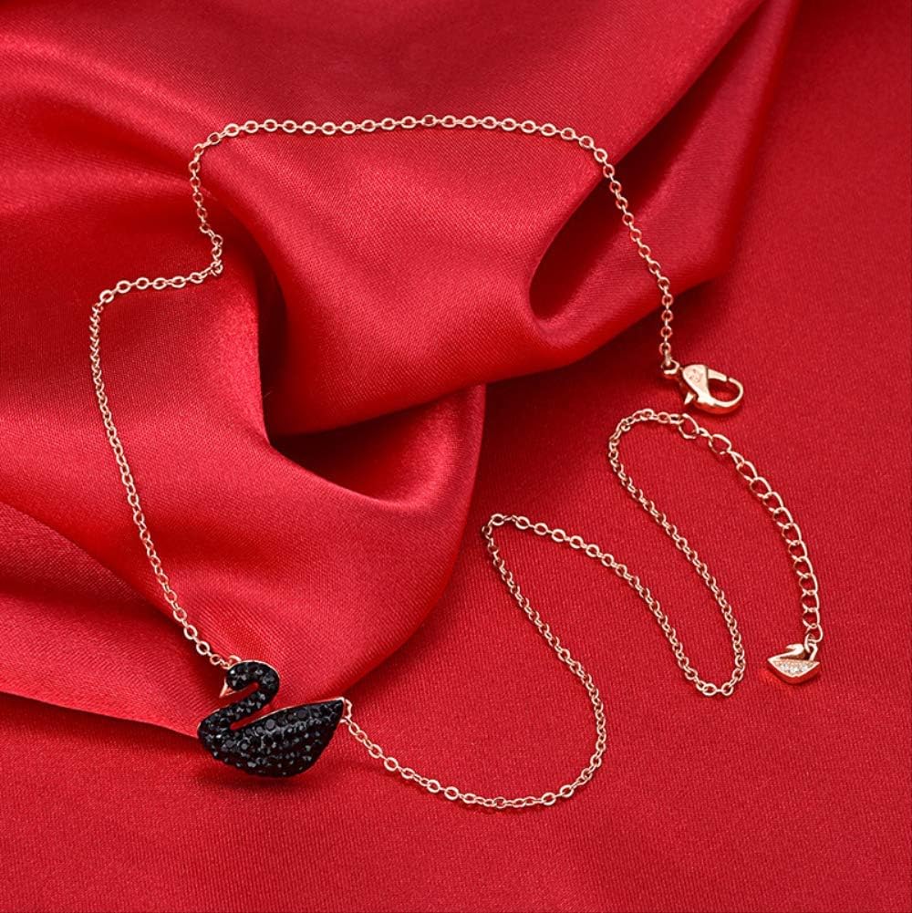 Black Swan Necklace Women Fashion Black Swan Bracelet Clavicle Chain Accessories