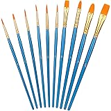 Amazon Basics Art Paint Brush Set, 10 Different Sizes for Artists, Adults & Kids