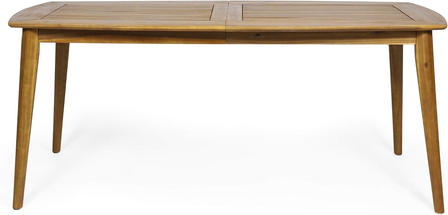 Christopher Knight Home 313208 Gwendolyn Outdoor Rustic Acacia Wood Dining Table, Teak : Garden & Outdoor