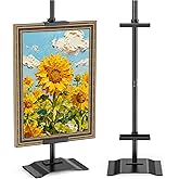 USION Adjustable Tabletop Easel Stand, Picture Easels for Display Up to 30" H, Heavy duty Metal Picture Frame Holder Stand Table top for Art, Photo, Canvas(Black)