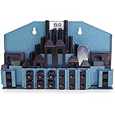 TE-CO 20402 Machinist Clamp Kit, 5/8" Table T-Slot x 1/2-13" Stud, 52 Pieces