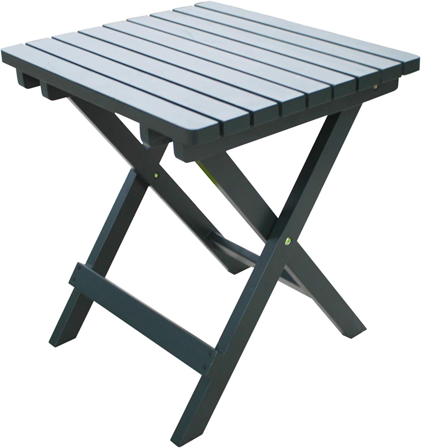 Rockingrocker - T033SWT White Wooden Rectangular Folding Side Table - No Assembly Required - Suitable for Porch and Indoor - W15.75 x D17.72 x H18.9 Inches: Kitchen & Dining