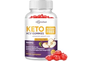 KETOZEST Keto Acv Gummies for Advanced Weight Loss & Belly Fat Burn - Pro Active Super Apple Cider Vinegar Gummies - Rapid Fat Burner Diet Supplement for Women Men - Sugar Free & Gluten Free (1000MG)