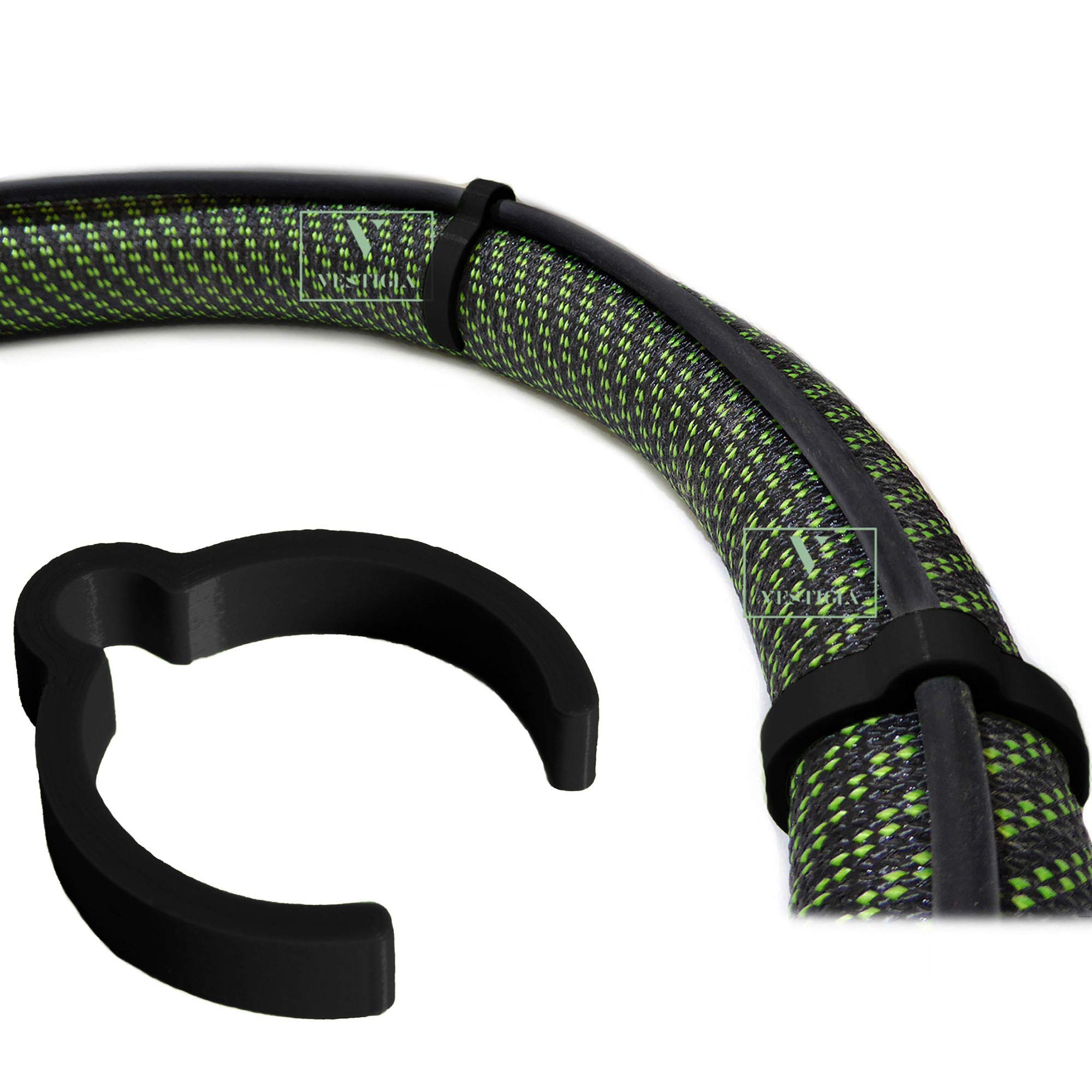 Vestigia® - Cable Hose Clips Compatible with Festool CT CTL Mini/Midi Makita Bosch Dust Extractor Hose 38-46mm ID36 Wire Clips Smooth Antistatic Suction (ID36 - Black)