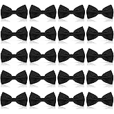 40 Pcs Bow Ties for Men - Black Bow Ties for Men, Black Bows Tie, Bowties Mens - Pre Tied Adjustable Satin Bowties for Weddings, Parties, and Formal Events