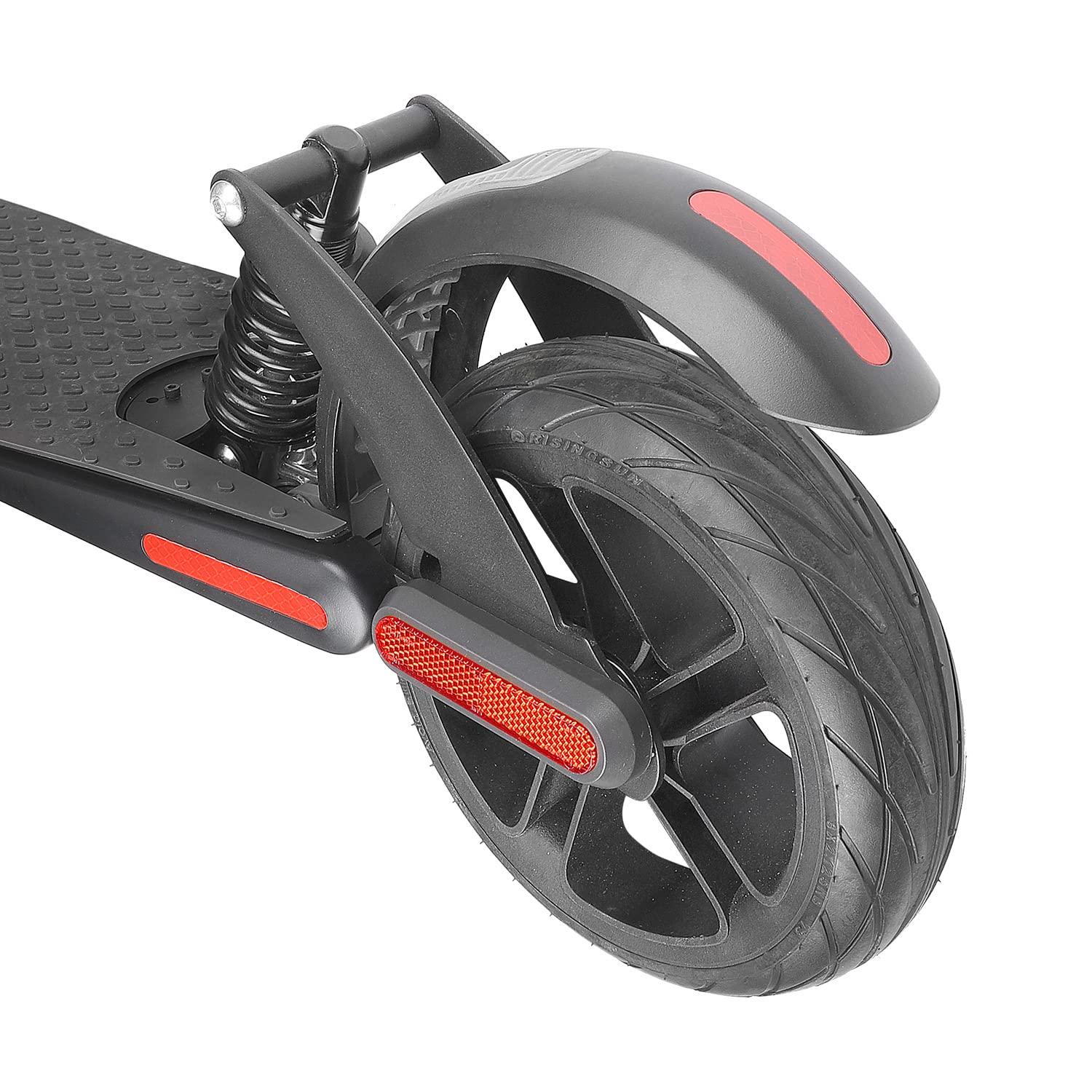 MIMIRACLE Rear Suspension Kit Electric Scooter Shock Absorber Accessories with Reflective Strips and Led Side Light for Segway Ninebot ES1 ES3