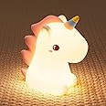 Unicorns Gifts for Girls, Unicorn Night Light for Girls Bedroom, Cute Night Lights for Kids Room, Squishy Silicone Nursery La
