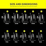 Makartt Short Oval False Nails 500Pcs 10 Sizes Clear Nail Tips view 5