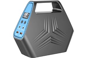 SinKeu 146Wh Portable Power Station, 100W Portable Power Bank with AC Outlet, Laptop Charger, DC Port, QC 3.0 USB Port, Rechargeable Solar Power Battery for Outdoor Camping Home Office Emergency