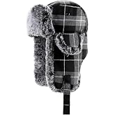 FUOITA Toddler Kids Trapper Hat Boys Girls Winter Hat with Ear Flaps 1-8T | Snow Hat, Bomber Hat, Waterproof, Warm Plush Lining, Thick Cotton Padding, Ideal for Skiing &amp; Winter Outdoor Activities