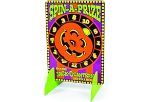 Fun Express Prize Wheel Spinner with Stand - Halloween Carnival Games for Kids & Adults | Spinning Wheel for Prizes, Fall Festival Games, Party Activities | Wood Construction, 14.75" x 20"
