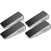 Active Shooter Door Wedge Strongest Home , Heavy Duty Door Stop Wedge Made Of Premium Quality Zinc And Rubber Suits Any Door, Any Floor, Set Of 2 Plus Self-Adhesive Wall Protectors In