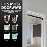 ZENO Pull Up Bar Doorway 72-102 cm Adjustable Heavy Duty Chrome view 8