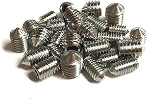 J&A RACING INTERNATIONAL Set Screws Cone Point Mixed (16 Pack) 5mm Length 0.196" Long 3/16", Various Metric Threads, M3, M4, M5 & M6. A2 Grade Stainless Steel Hex/Allen Key Socket Cone Point Grub Screw/Set Screws