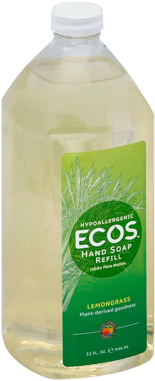 Earth Friendly Products Hand Soap Refill, Lemongrass, 32 fz