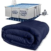 Shop Square 12-Foot-by-20-Foot Rectangle Pool Liner Pad for Above Ground Pools - Rectangle Pool Pad, Pool Ground Pad, Puncture Protection, Extend Liner Life, Durable Geotextile Material