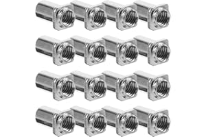 SUPVOX Drum Swivel Nut: 20Pcs 5Mm Inner Diameter Silver Iron Replacement Parts for Snare and Floor Drums Hardware Components