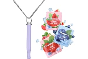ASTOFLI Anti Smoking Breathing Necklace - Adjustable Quit Anxiety Necklaces for Women Stop Smoking Breathe Free with Filter Flavored Breathing Necklace with Resistance Smokeless Fidget Relief Whistle