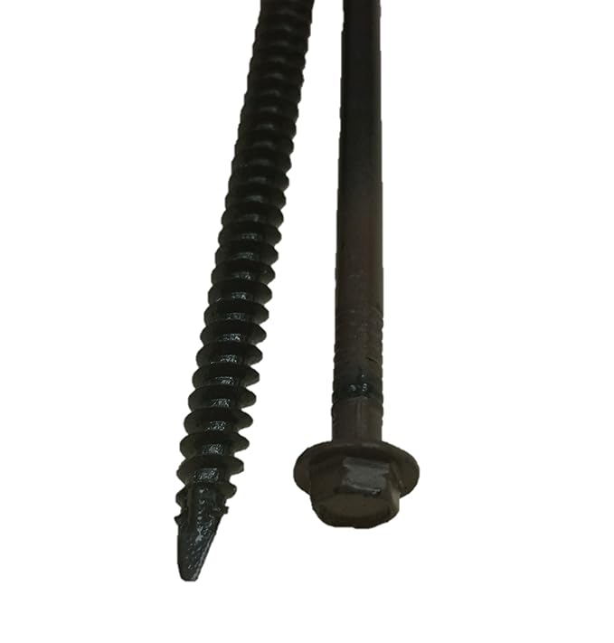 Clearco Fasteners Gutter Screws (8") (White, Brown) Downspout with