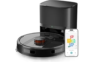 TRDIOL Robot Vacuum and Mop Combo with Self-Emptying, Customizable Map Cleaning with LiDAR Navigation, 6000Pa Suction, Smart No-Go Zones, 70Days Hands-free Robotic Vacuum Cleaner for Floor, Carpet, Pet Hair